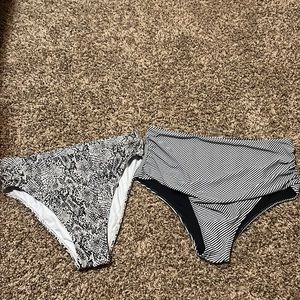 2 XL high waisted bikini bottoms bundle